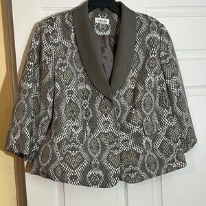 Isabella Women's Snake Print Blazer in Gray